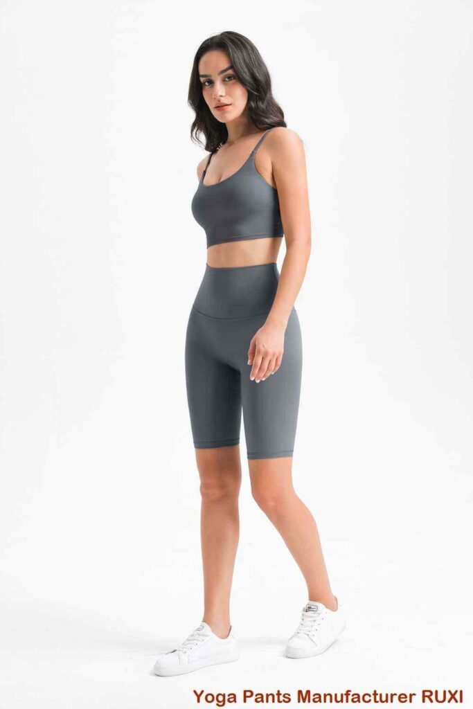 Pantalones cortos de gimnasia para mujer con forro Ruxi