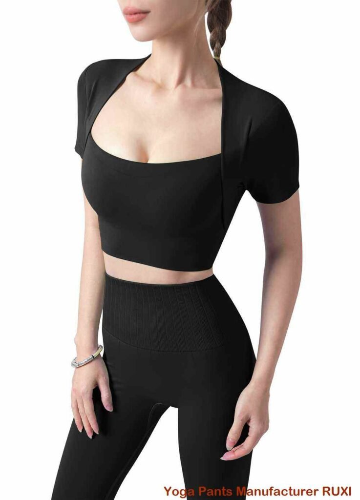 Pantalones negros con cintura elástica Ruxi pe549